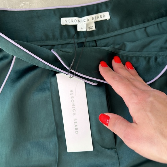 Veronica Beard Teal with lavender piping suit.  New with tags. Size 6 - Picture 5 of 7